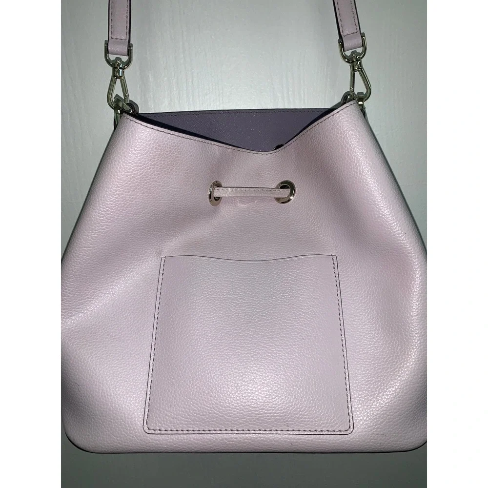 Kate Spade New York Lavender Pebbled Leather Drawstring Bucket Bag‎ Crossbody